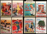 9x276 LOT OF 20 FORMERLY FOLDED BELGIAN POSTERS '60s-80s great images from a variety of movies!