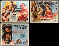 9x320 LOT OF 3 UNFOLDED JEANETTE MACDONALD RE-RELEASE HALF-SHEETS R62 Firefly, Sweethearts & more!