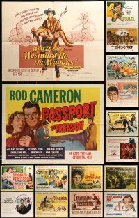 9x313 LOT OF 20 FORMERLY FOLDED HALF-SHEETS '40s-70s images from a variety of different movies!