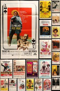 9x052 LOT OF 44 FOLDED ONE-SHEETS '60s-70s great images from a variety of different movies!