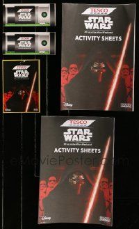 9x154 LOT OF 5 ENGLISH THE FORCE AWAKENS TESCO STAR WARS WEEKEND PROMO ITEMS '15 cool!