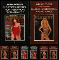 9x333 LOT OF 8 UNFOLDED 12X19 PLAYBOY MAGAZINE MINI POSTERS '82-83 Tanya Roberts & Sybil Danning!