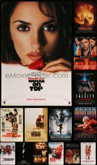9x461 LOT OF 17 UNFOLDED MOSTLY DOUBLE-SIDED 27X40 ONE-SHEETS '90s-00s a variety of movie images!