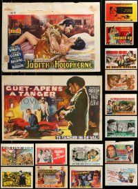 9x270 LOT OF 28 MOSTLY FORMERLY FOLDED BELGIAN POSTERS '50s-80s images from a variety of movies!