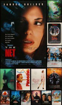 9x468 LOT OF 16 UNFOLDED MOSTLY SINGLE-SIDED MOSTLY 27X40 ONE-SHEETS '80s-90s cool movie images!