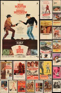 9x056 LOT OF 39 FOLDED ONE-SHEETS '50s-70s great images from a variety of different movies!