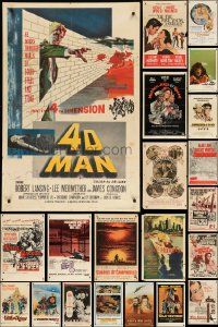 9x050 LOT OF 46 FOLDED ONE-SHEETS '50s-90s great images from a variety of different movies!