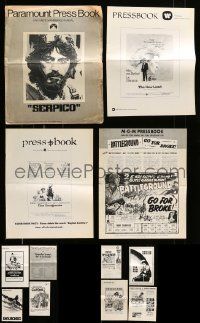 9x111 LOT OF 12 UNCUT PRESSBOOKS '50s-70s advertising for a variety of different movies!