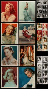 9x354 LOT OF 48 GRACE KELLY COLOR AND BLACK & WHITE REPRO 8X10 STILLS '80s incredible portraits!