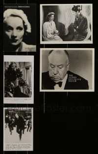 9x174 LOT OF 4 PHOTOS AND 1 POSTCARD '80s-90s Alfred Hitchcock, Marlene Dietrich & more!