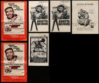 9x115 LOT OF 6 UNCUT PRESSBOOKS '60s-70s advertising images for a variety of different movies!
