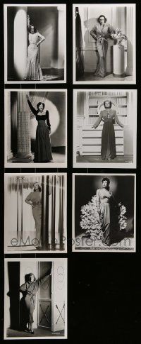 9x368 LOT OF 7 JOAN CRAWFORD REPRO 8X10 STILLS '80s great portraits modeling different outfits!
