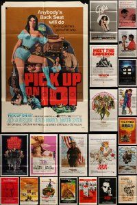 9x048 LOT OF 48 FOLDED ONE-SHEETS '70s-80s great images from a variety of different movies!