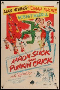 9y013 AARON SLICK FROM PUNKIN CRICK 1sh '52 Alan Young, Dinah Shore, Robert Merrill, musical art!