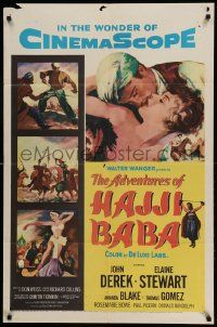 9y019 ADVENTURES OF HAJJI BABA 1sh '54 Arabian John Derek romances Princess Elaine Stewart!