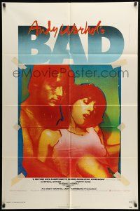 9y037 ANDY WARHOL'S BAD 1sh '77 Carroll Baker, Perry King, sexploitation black comedy!