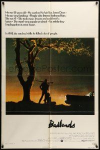 9y054 BADLANDS 1sh '74 Terrence Malick's cult classic, Martin Sheen & Sissy Spacek!
