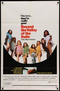9y073 BEYOND THE VALLEY OF THE DOLLS 1sh '70 Russ Meyer's girls who are old at twenty!
