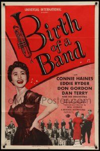 9y083 BIRTH OF A BAND 1sh '54 Connie Haines, Eddie Ryder, Will Cowan romantic musical short!