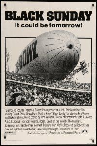 9y088 BLACK SUNDAY 1sh '77 Goodyear Blimp zeppelin disaster at the Super Bowl!