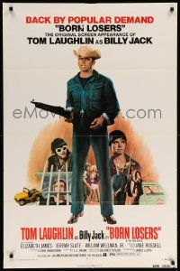9y103 BORN LOSERS 1sh R74 Tom Laughlin directs and stars as Billy Jack, back by popular demand!