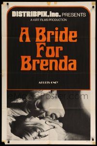 9y111 BRIDE FOR BRENDA 1sh '69 Gene Connolly, Steve Mason, sexy lesbian kissing image!