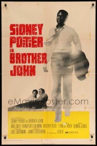 9y114 BROTHER JOHN 1sh '71 great full-length image of angelic Sidney Poitier!