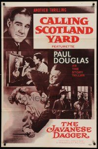 9y123 CALLING SCOTLAND YARD 1sh '54 cool six-bill of English detective mystery movies!