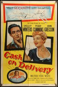 9y136 CASH ON DELIVERY 1sh '56 Shelley Winters, Peggy Cummins, English!