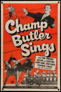 9y144 CHAMP BUTLER SINGS 1sh '55 Will Cowan, cool images of dancing couples!