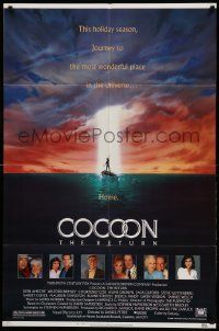 9y170 COCOON THE RETURN 1sh '88 Courtney Cox, Don Ameche, Wilford Brimley, Hume Cronyn!