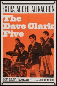 9y206 DAVE CLARK 5 1sh '65 rock & roll short subject, extra added attraction!