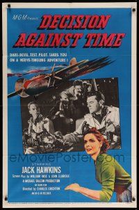 9y215 DECISION AGAINST TIME 1sh '57 dare-devil pilot takes you on a nerve-tingling adventure!