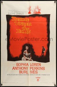 9y219 DESIRE UNDER THE ELMS 1sh '58 sexy Sophia Loren, Anthony Perkins, from Eugene O'Neill play!