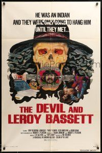 9y221 DEVIL & LEROY BASSETT 1sh '73 only going to hang him, western horror art by Terry Young!