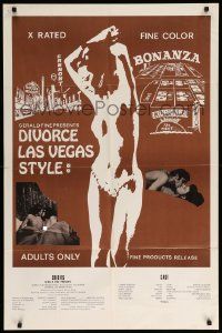 9y232 DIVORCE LAS VEGAS STYLE 1sh '70 great images with nudity & casino gambling!