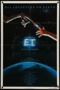 9y257 E.T. THE EXTRA TERRESTRIAL NSS style 1sh '82 Steven Spielberg classic, John Alvin art!