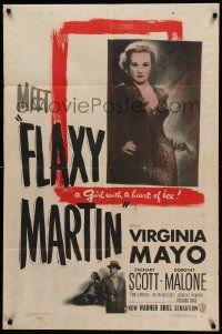 9y317 FLAXY MARTIN 1sh '49 sexy Virginia Mayo is a bad girl with a heart of ice!