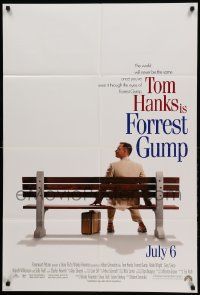 9y331 FORREST GUMP int'l advance DS 1sh '94 Tom Hanks sits on bench, Robert Zemeckis classic!