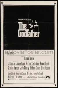 9y359 GODFATHER 1sh '72 Francis Ford Coppola crime classic, great art by S. Neil Fujita!