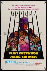 9y377 HANG 'EM HIGH 1sh '68 Clint Eastwood, they hung the wrong man & didn't finish the job!
