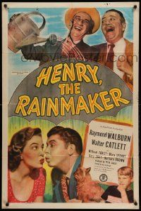 9y388 HENRY THE RAINMAKER 1sh '49 Raymond Walburn stops a drought, but causes massive flooding!