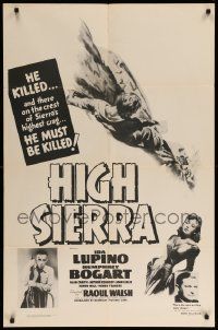 9y395 HIGH SIERRA 1sh R56 Humphrey Bogart as Mad Dog Killer Roy Earle, sexy Ida Lupino!