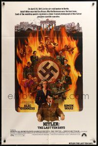 9y401 HITLER: THE LAST TEN DAYS 1sh '73 Alec Guinness as Adolf, Doris Kunstmann as Eva Braun!