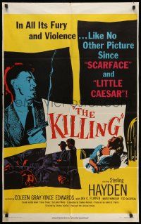 9y472 KILLING 1sh '56 directed by Stanley Kubrick, Sterling Hayden, classic film noir crime caper!