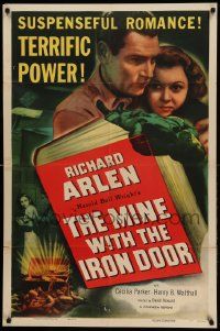 9y565 MINE WITH THE IRON DOOR 1sh R52 Richard Arlen, from Harold Bell Wright story!