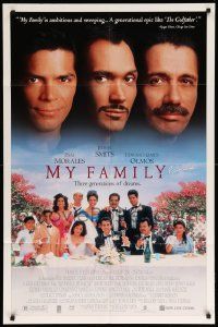 9y594 MY FAMILY 1sh '95 Jimmy Smits, Ed James Olmos, Esai Morales, Jennifer Lopez and top cast!