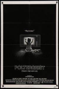 9y665 POLTERGEIST style B 1sh '82 Tobe Hooper & Steven Spielberg, the first real ghost story!