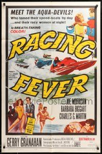9y685 RACING FEVER 1sh '64 aqua devils who tamed speed-boats by day & racy women at night!