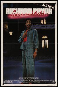 9y713 RICHARD PRYOR HERE & NOW 1sh '83 all new stand-up comedy on Bourbon Street!